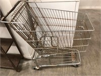 Wire metal shopping cart
