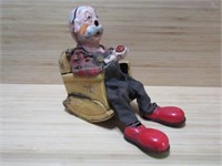 Old Tin Battery Operated Smoking Old Man