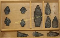 COLLECTION OF STONE ARROWHEADS