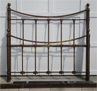QUEEN SIZE BRONZED METAL POSTER BED FRAME