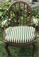 CAMEO AND SLAT BACK ARM CHAIR