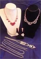 Vintage Rhinestone Necklaces & Earrings - Gorgeous