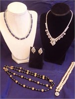 Vintage Rhinestone Necklaces & Earrings - Gorgeous