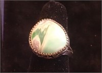 Sterling Silver & Stone Ring ~ Size 6.5-7