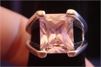 Pink Stone Ring ~ Size 7
