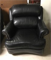 Leather Arm Chair w/Nailhead Trim
