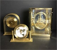 Three Brass Clocks