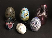 Selection of Art Glass Eggs