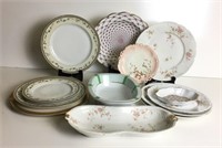 Selection of Porcelain Plates & 2 Serving Bowls