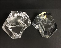 Val St. Lambert Crystal Figurines
