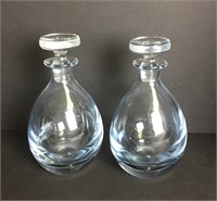 Two Signed Crystal Decanters