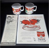 Campbell's Vintage Soup  Ads, Two Mugs