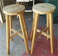 2 Nice Wood Barstools