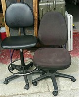 2 Black Office Chairs