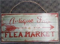 Flea Market Wood Sign