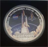 1 Ounce 2003 Columbia Shuttle Silver Round #2