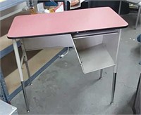 Vintage School Desk w/Coral Top