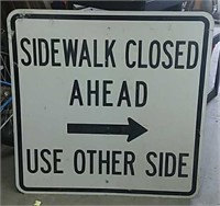 Large Sidewalk Closed Metal Sign