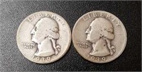 1939-P & 1939-D U.S. Quarters