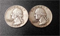 1957-D & 1957-P U.S. Quarters