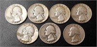 (7) Pre 1964 U.S. Quarters