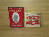 Prince Albert & Between The Acts Tobacco Tins