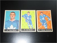 1961 Parkhurst Lot of 3 Toronto Maple Leafs