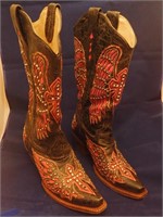 Ladies Corral Vintage Cowboy Boots Size 8 & 8.5