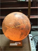 LIGHT UP GLOBE ON WOODEN STAND
