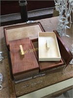 BOX W/3 WOODEN JEWELRY BOXES