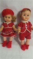 Matching Set Vintage Child's Dolls