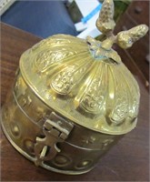 6" Lidded Brass Box - India