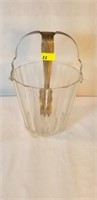 Mid Century Ice Bucket & Tongs