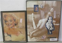 2 Vintage Marilyn Monroe Art Prints/ Mixed Media