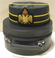 D. Turin & Co. Masonic Double Eagle #32 Hat & Case