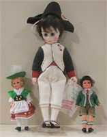 3 Vintage Sleepy Eye Dolls - Tallest Is 11.5"