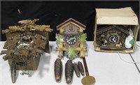 Box of Various Wood German Cuckoo Clocks