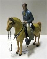VNTG Hartland Plastics Cowboy & Horse Figure Toy