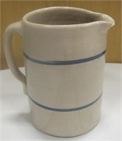 Vintage Two Tone Clayware Milk Jug 8"H