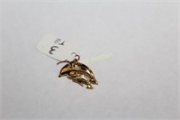 DOUBLE DOLPHIN 14KT GOLD PENDANT