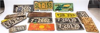 21 Vintage License Plates