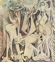 WIFREDO LAM Cuban 1802-1982 Gouache on Paper