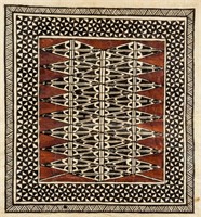 Unknown Artist Ink on Papyrus Geometric Pattern