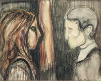 EDVARD MUNCH Norwegian 1863-1944 Charcoal on Paper