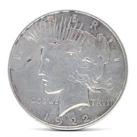 1922-P Peace Silver Dollar - VF