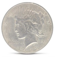 1922-D Peace Silver Dollar - VF