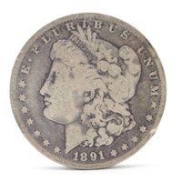 1891-P Morgan Silver Dollar - G