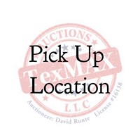 Auction Information & Pick Up Location