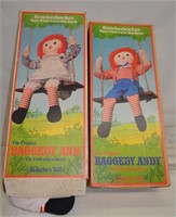 Vtg Knickerbocker Raggedy Ann & Andy 35" Dolls