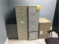 LOT CONSISTING OF: (4) VARIOUS METAL FILE CABINETS